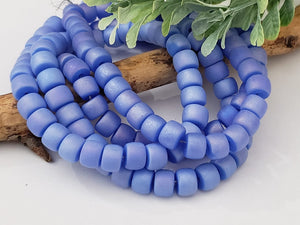 Mystic Periwinkle Cylinder Glass Beads - 8x6mm - 33pcs