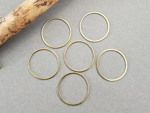 304 Stainless Steel Ring Geometric Circle Connectors - 20mm - 10pcs