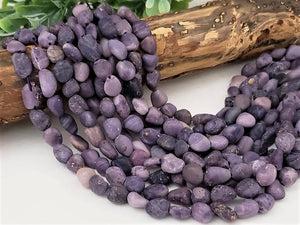 Matte Amethyst Nuggets - 6 to 12mm - 15" Strand