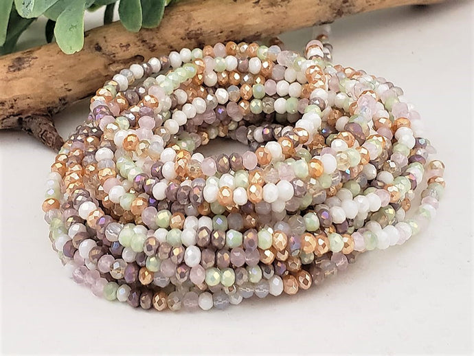 Lilac Garden Crystal Mix - 2x3mm - 15