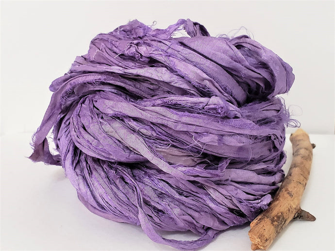 Fully Purple Sari Silk Ribbon - Fair Trade - 5yds