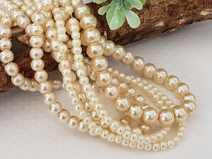 Silk Glass Pearls - 4mm/6mm/8mm/10mm