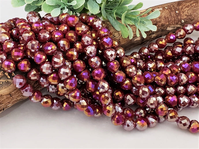 Mystic Wine Strawberry/Teardrop Shape Faceted Crystals - 8mm - 10.5