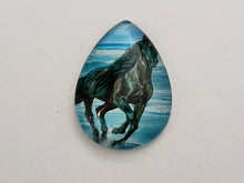 Load image into Gallery viewer, Horses Teardrop Glass Cabochons - 25x18mm - 1pc
