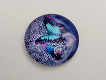 Charger l&#39;image dans la galerie, Enchanted Butterflies Glass Cabochons - 25mm - 1pc
