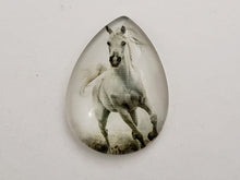 Load image into Gallery viewer, Horses Teardrop Glass Cabochons - 25x18mm - 1pc
