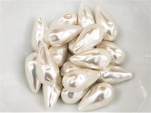 Load image into Gallery viewer, Vintage Retro Lucite Teardrop Pearl Beads - 25x12mm- 10pcs
