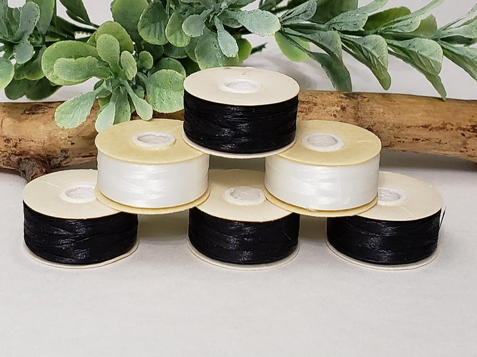 Nymo Bobbin Black White - 140yds Nylon
