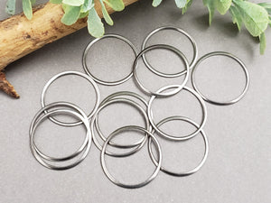 Stainless Steel Rings - 20mm- 10pcs