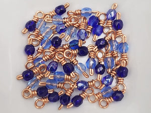 Sapphire Mix Fire Polished Charms - 4mm - 10pcs