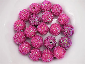AB Fuschia Sequence Beads - 12mm- 10pcs