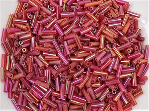 Mystic Pink Gold Luster Bugles (Indian) - 5mm - 25gr