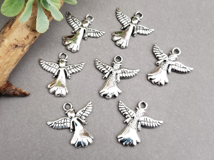 Tibetan Silver Angel Charms - 20mm - 6pcs