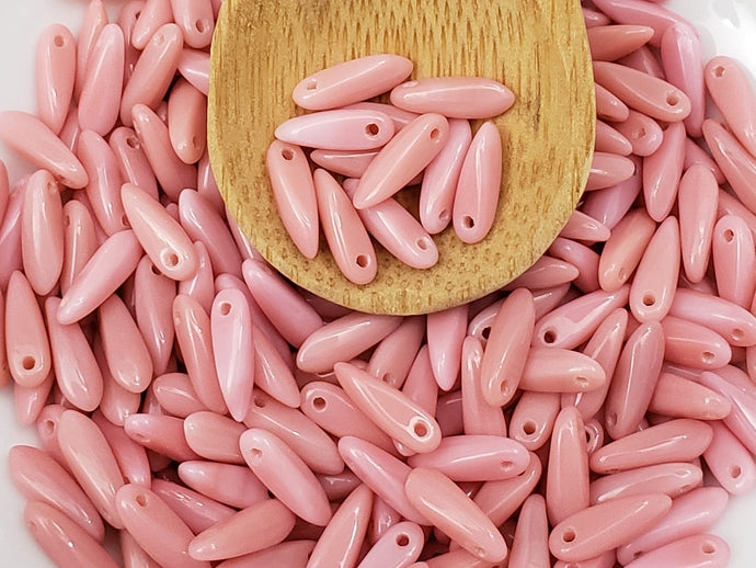 Opaque Pink  - 11x3mm Czech Mini Daggers