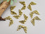 Gold Heart Center Angel Wing Connectors - 15x10mm - 12pcs