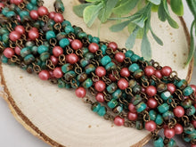 Charger l&#39;image dans la galerie, Czech Beads Rosary Chain - 1ft.
