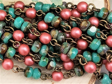 Charger l&#39;image dans la galerie, Czech Beads Rosary Chain - 1ft.
