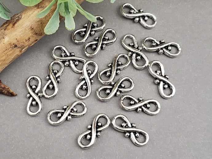 Tibetan Silver Infinity Links Connectors -18mm - 10pcs