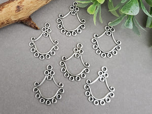 Tibetan Silver Chandelier Component - 22x14mm - 4pcs