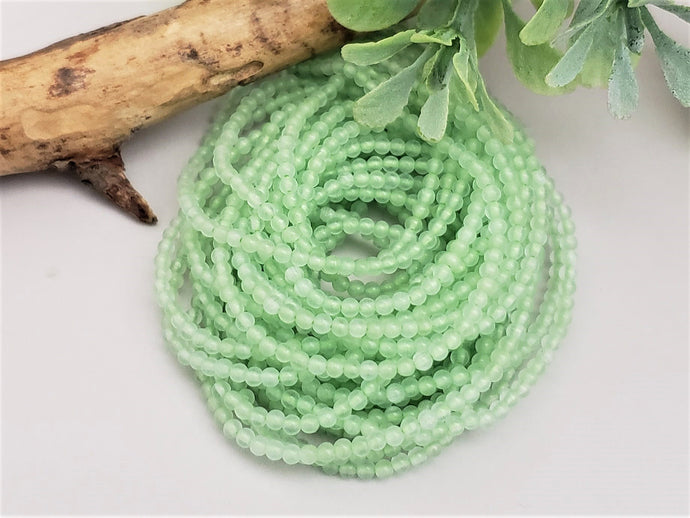 Peridot Cat's Eye Micro Faceted Beads  - 2mm - 14