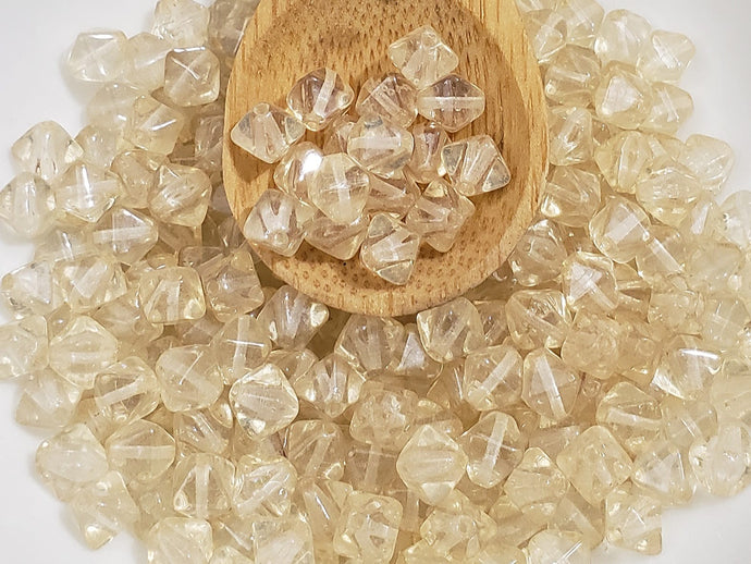 Translucent Light Champagne - 6mm Czech Bicone