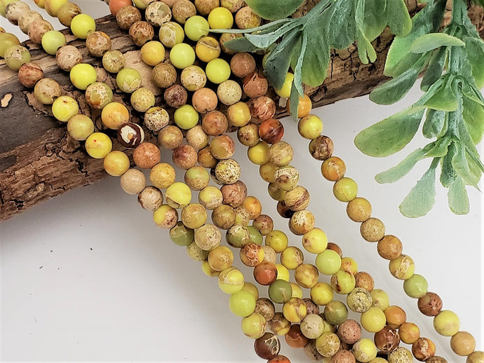 Yellow Lemon Sea Sediment Jasper - 4mm – 15” Full Strand