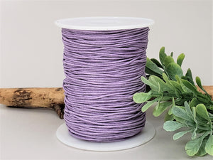 Lilac Waxed Cotton Cord - 1mm - 5yds