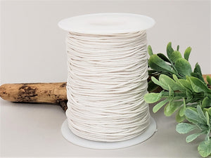 White Waxed Cotton Cord - 1mm - 5yds