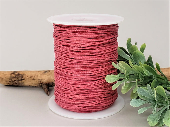 Dusty Pink Waxed Cotton Cord - 1mm - 5yds