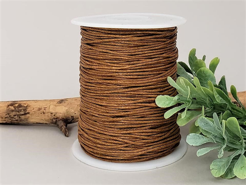 Camel Waxed Cotton Cord - 1mm - 5yds