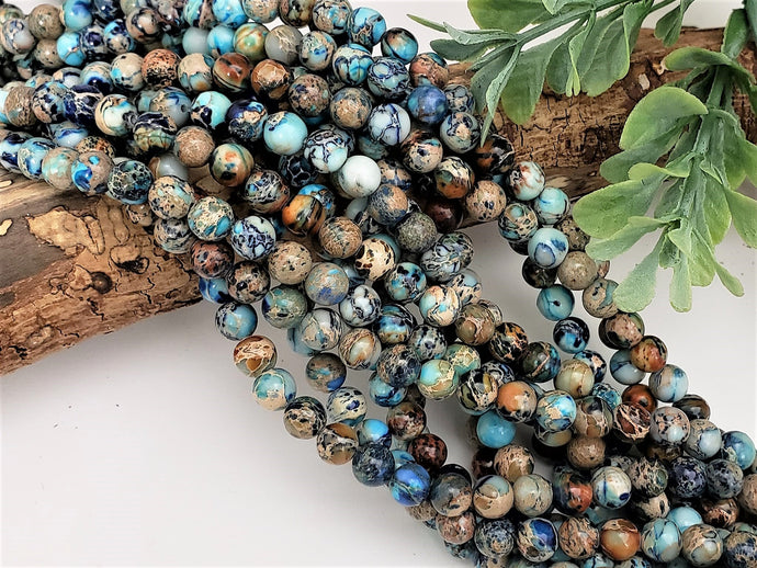 **Re-STOCK** Ocean Blue Mix Sea Sediment Jasper 6mm– 15