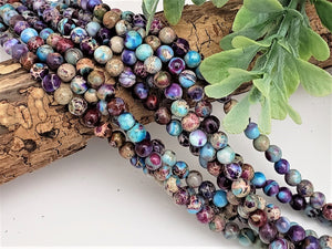 Galaxy Sea Sediment Imperial Jasper - 6mm – 15” Full Strand