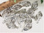 Silver Leaf Charm - 30x14mm - 10pcs