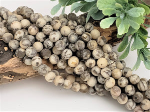Matte Graphic Feldspath Gemstone - 6mm - 15.5" Strand