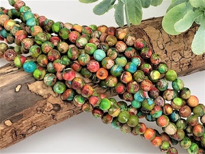 Multicolor Sea Sediment Imperial Jasper - 4mm – 15” Full Strand