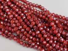 Charger l&#39;image dans la galerie, 2 Tone Coral Red - Super Shine Faceted Crystals  - 8x6mm - 16&quot; Strand

