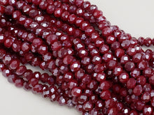Load image into Gallery viewer, Cranberry - Super Shine Faceted Crystals  - 8x6mm - 16&quot; Strand
