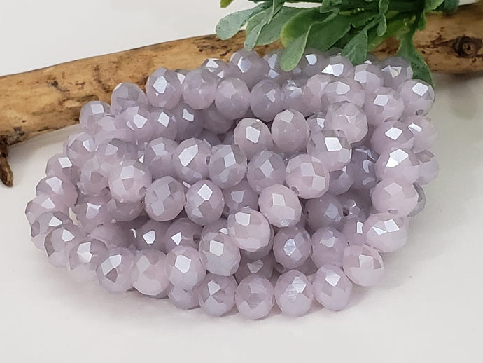 Lilac  - Super Shine Faceted Crystals  - 8x6mm - 16