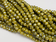 Load image into Gallery viewer, 2 Tone Lemon Green - Super Shine Faceted Crystals  - 8x6mm - 16&quot; Strand
