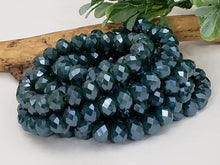 Load image into Gallery viewer, Deep Teal - Super Shine Faceted Crystals  - 8x6mm - 16&quot; Strand
