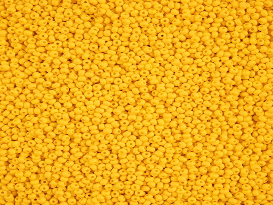 Dark Yellow Matte  - 11/0 Czech Seed Beads - Permalux #163