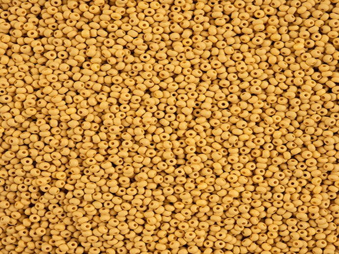 Yellow-Brown Matte - 11/0 Czech Seed Beads - Permalux #164
