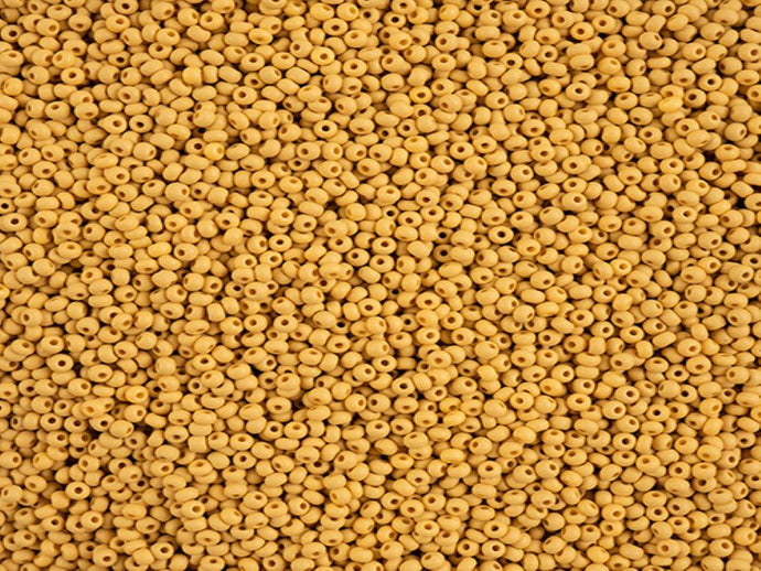 Yellow-Brown Matt - 11/0 Czech Seed Beads - Permalux #164
