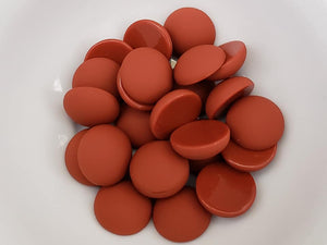 Matte "Burnt Sienna" Lucite Cabochon -18mm - 2pcs