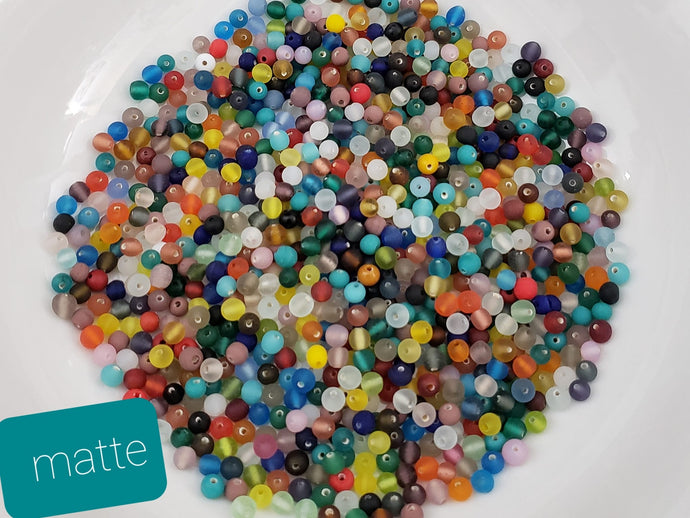 Matte Rainbow Indian Glass Bead Mix - 25gr.